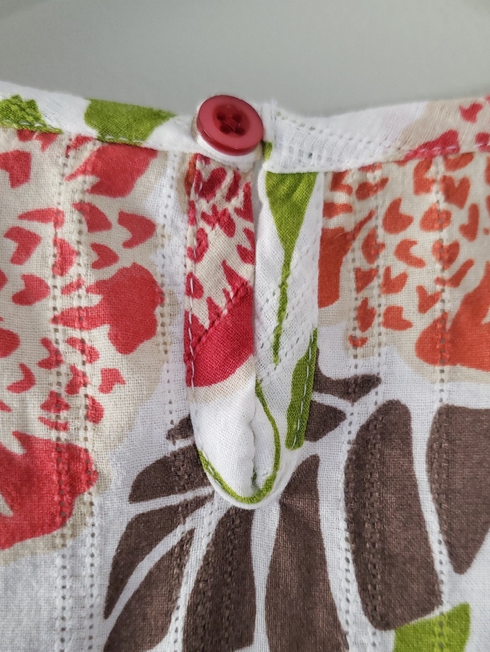 Boden Breezy Beach Cotton Floral Mini Dress 12L White Green Orange Lightweight - Picture 8 of 16